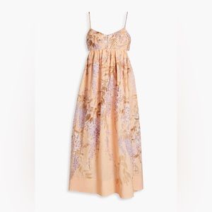 Zimmermann - Linen - Rosa Bralette Midi Dress